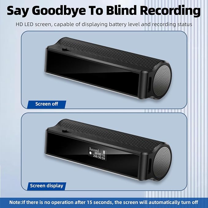 Z8Pro 128GB LED Power Display Magnetic Voice Recorder, 35Days Continuous