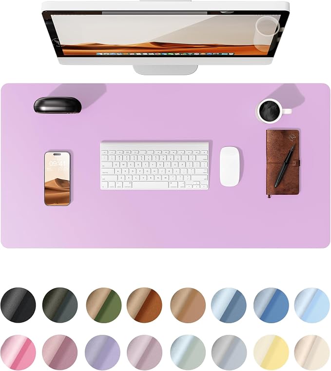 YSAGi Leather Desk Pad Protector, Office Desk Mat, Large Mouse Pad, Non-Slip PU