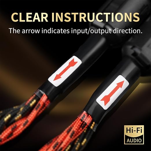10 AWG Audiophile HiFi Speaker Audio Cable–4N OFC Core, 24K Gold-Plated Banana