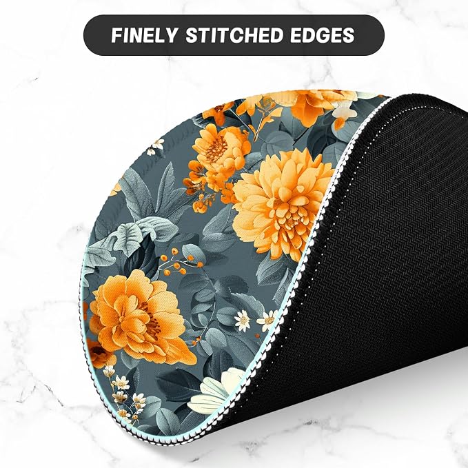 ITNRSIIET Round Mouse Pad with Stitched Edge Premium-Textured Waterproof