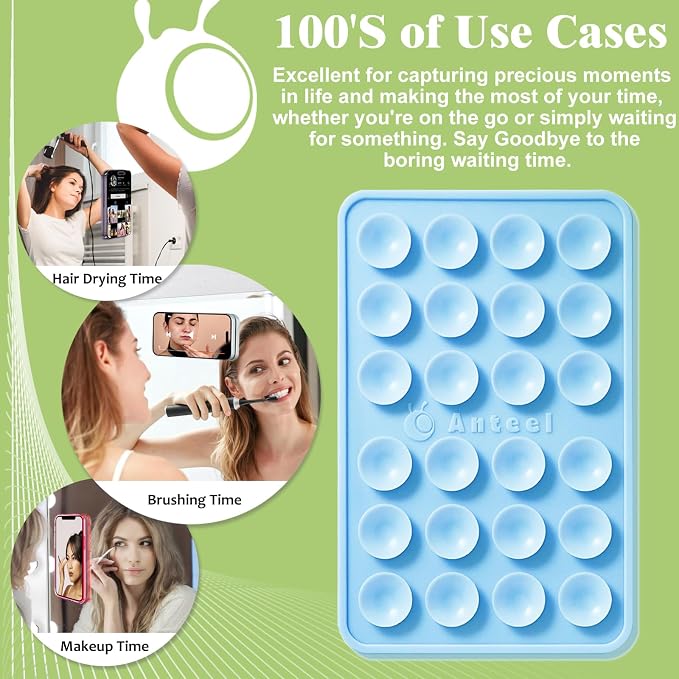 Anteel MAX Silicone Suction Phone Case Adhesive Mount, Upgraded Super Strong