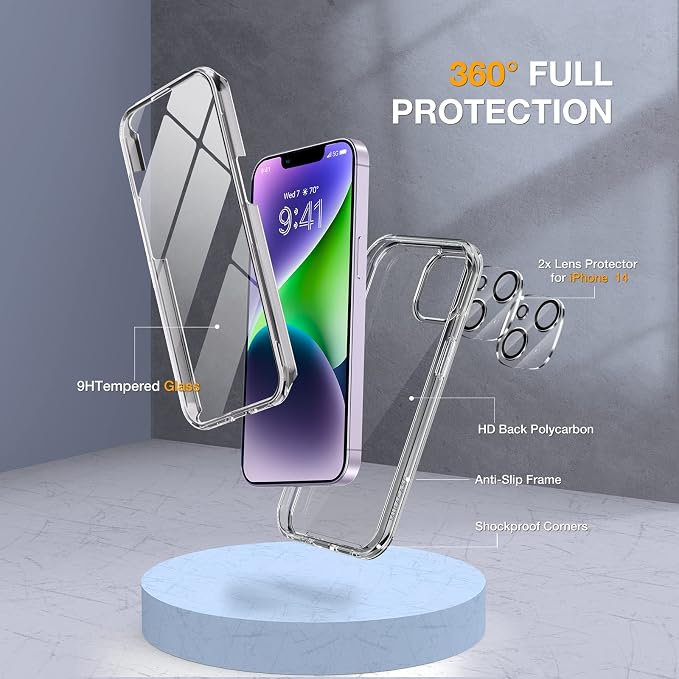 Miracase Class Series for iPhone 14 Case 6.1 inch, Full-Body Protective Bumper