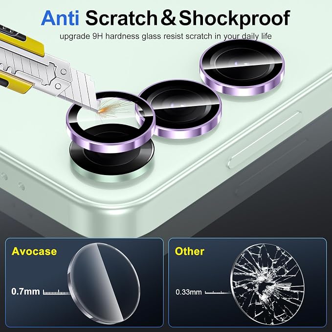 for Samsung Galaxy S25 Plus Camera Lens Protector, Individual Metal Ring