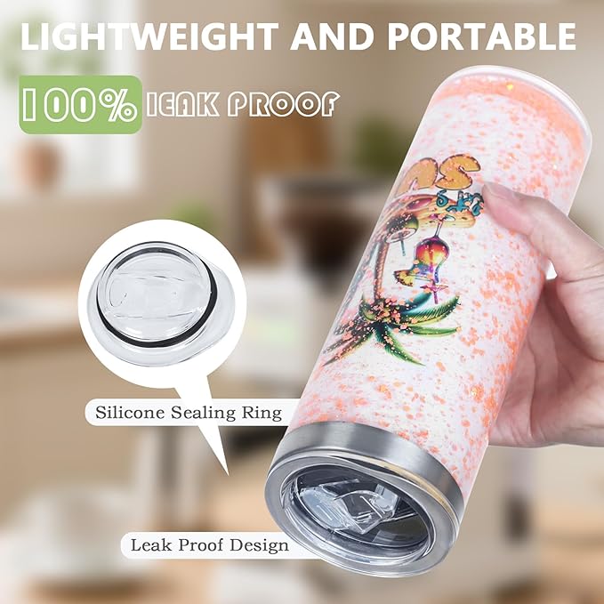 20 Oz 8 Pack Double Wall Pre Drilled Sublimation Storyboard Snow Globe Tumbler