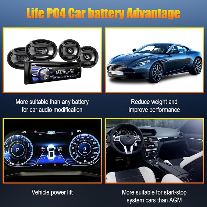 GROUP24 12V 60AH Car Battery High-Performance Lithium Start-Stop Battery