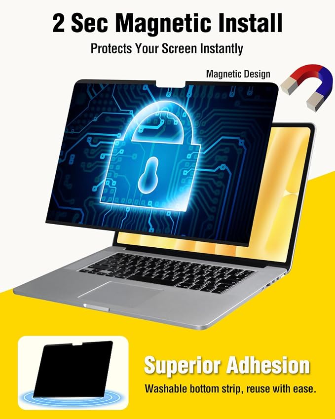 F FORITO Magnetic Privacy Screen Protector Compatible