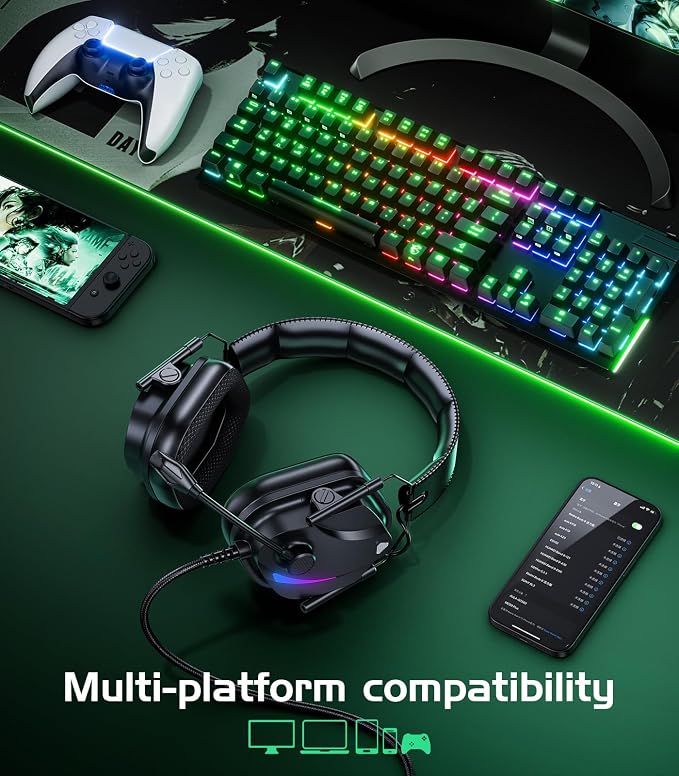 HW12 Gaming Headset for PC, Xbox One, Gaming Headphones