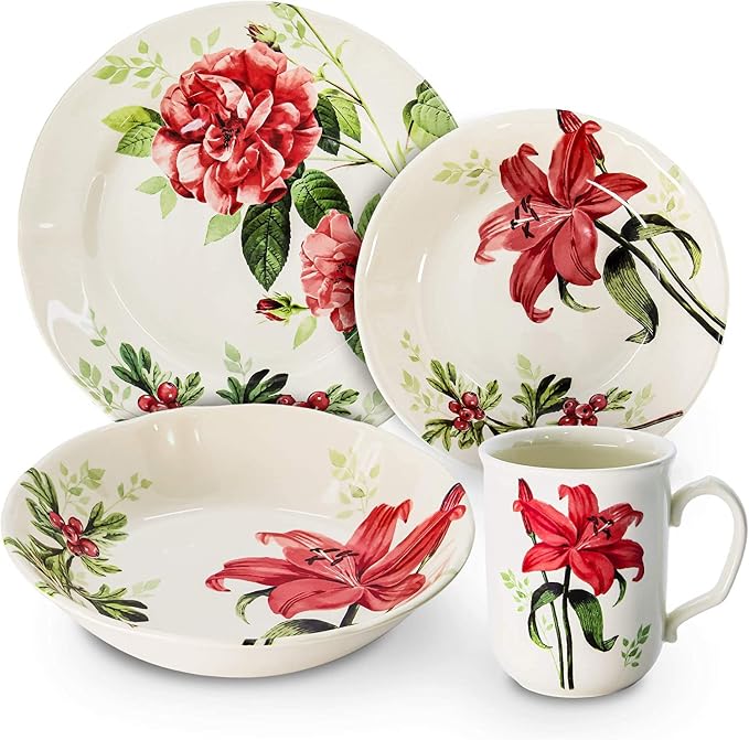 24-Piece Porcelain Dinnerware Set