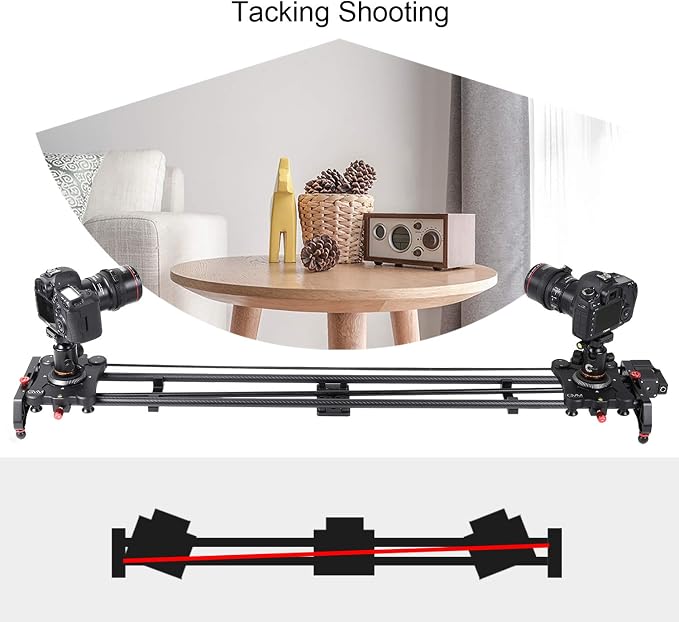 GVM Great Video Maker Camera Motorized Slider, Automatic Round Trip, Time Lapse