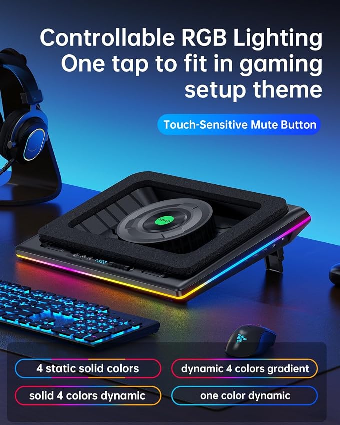 llano V12 RGB Laptop Cooling Pad, Gaming Laptop Cooler