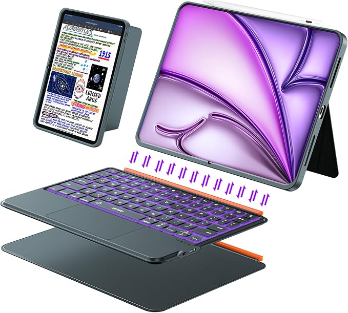 iPad Air 13 inch Case Keyboard, Wireless iPad Keyboard