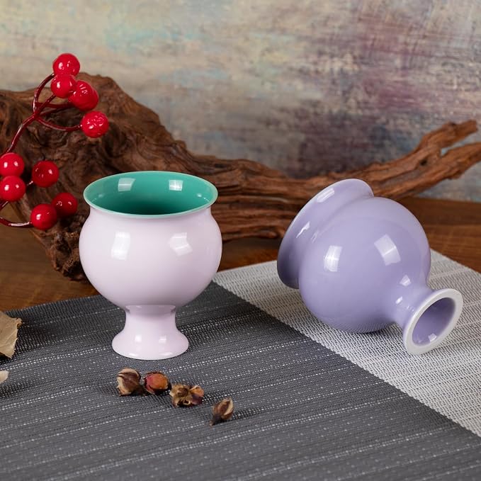 KAMMAK Tea Cups, 3oz Small Tea Set of 2