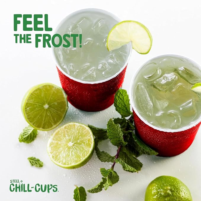 Steel Chill Cups 16 oz. Durable & Reusable Party Cups