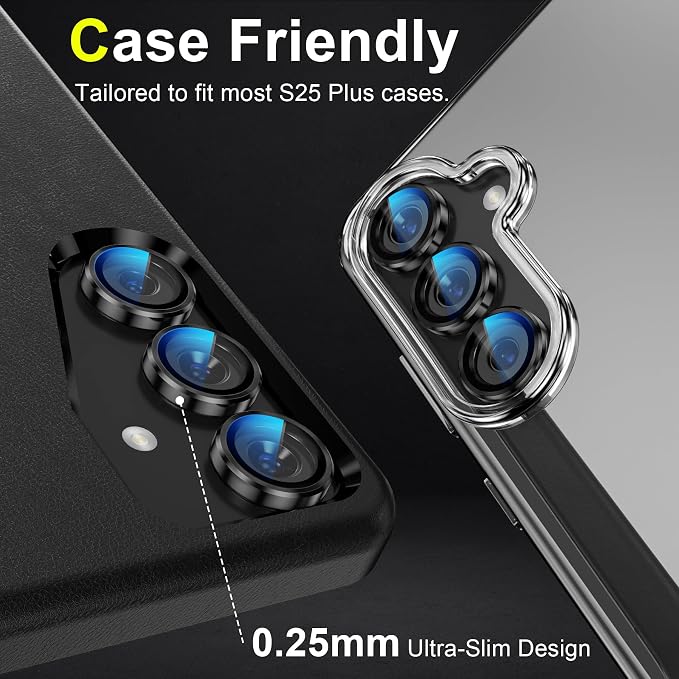 YWXTW Camera Lens Protector for Samsung Galaxy S25+ Plus Accessories 9H
