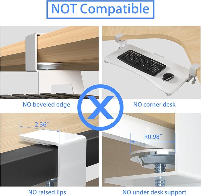 suptek Keyboard Tray Under Desk Pull Out