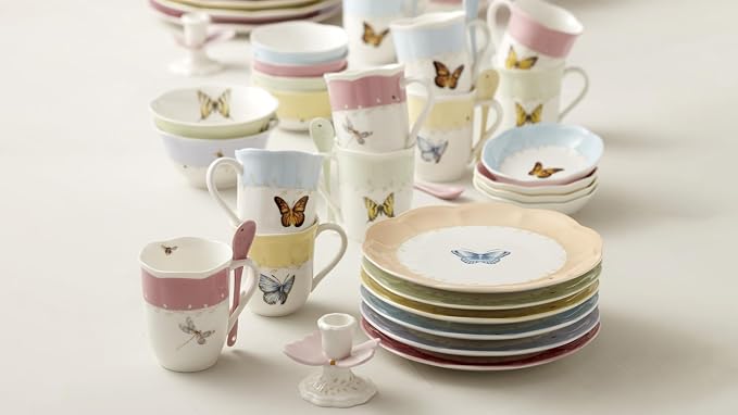 Lenox Butterfly Meadow Colors Porcelain Mug Set