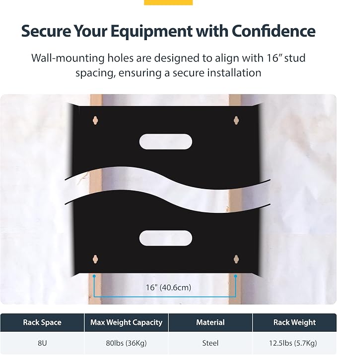StarTech.com 8U Wall Mount Patch Panel Bracket