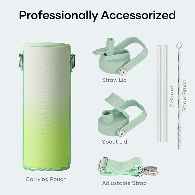 BUZIO 24 oz Insulated Stainless Steel Water Bottle