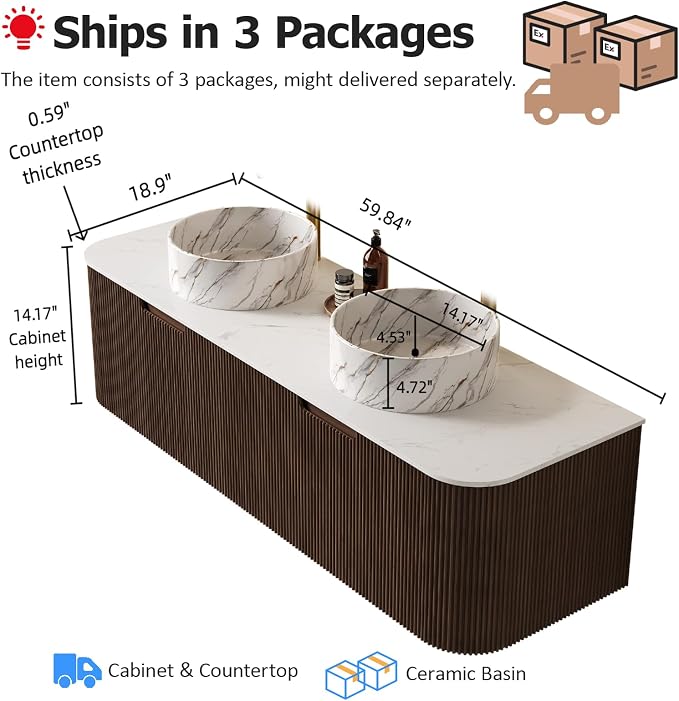 60" Floating Bathroom Vanity