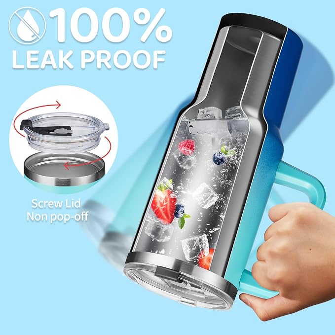 BENZZO Insulated Water Bottle Stainless Steel 40 oz Tumbler
