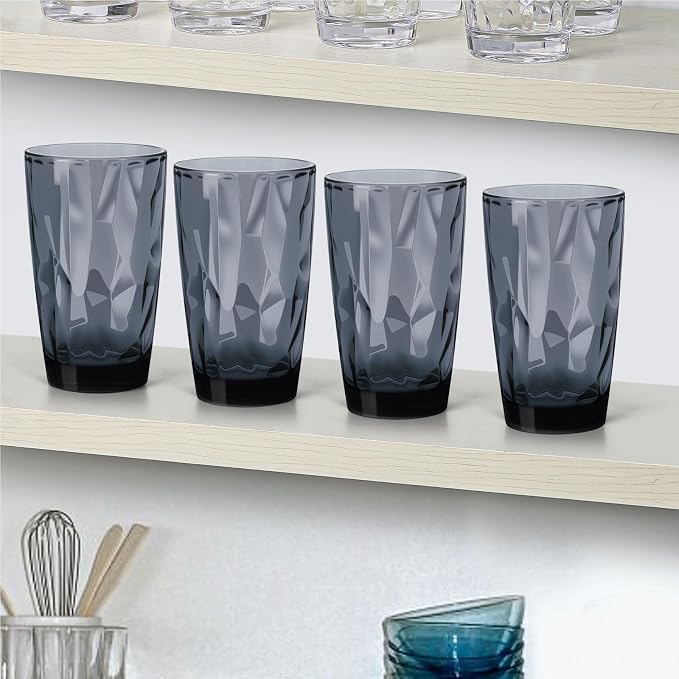 Topsky 16oz Plastic Tumblers Drinking Glasses Set of 4, Outdoor&Indoor