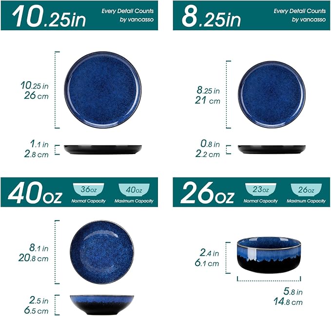 vancasso Starry Plates and Bowls Sets