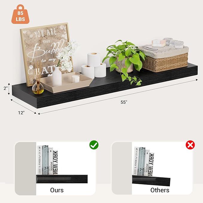 12 Inch Deep Floating Shelves