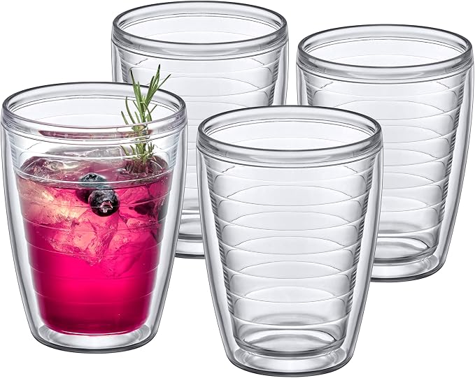 Amazing Abby Alaska 16-Ounce Insulated Tumblers, Double-Wall All-Clear Reusable