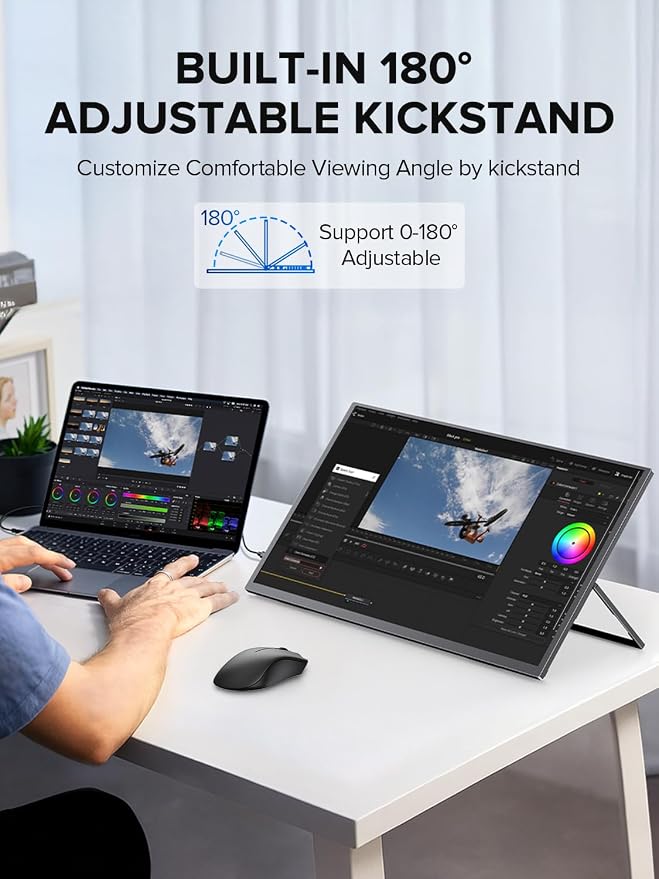 UPERFECT 24.5" Portable Monitor 240Hz Gaming Monitor 1200:1 Contrast FreeSync