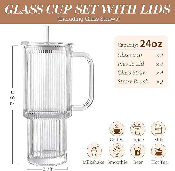 Iced Coffee Cups with Lids: Coffee Bar Accessories