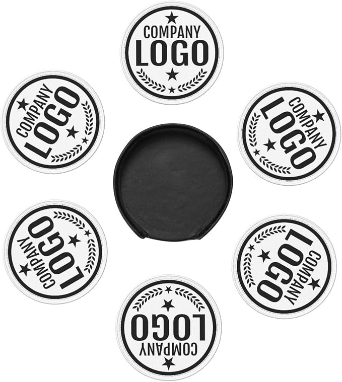 Custom Leather Coasters with Logo
