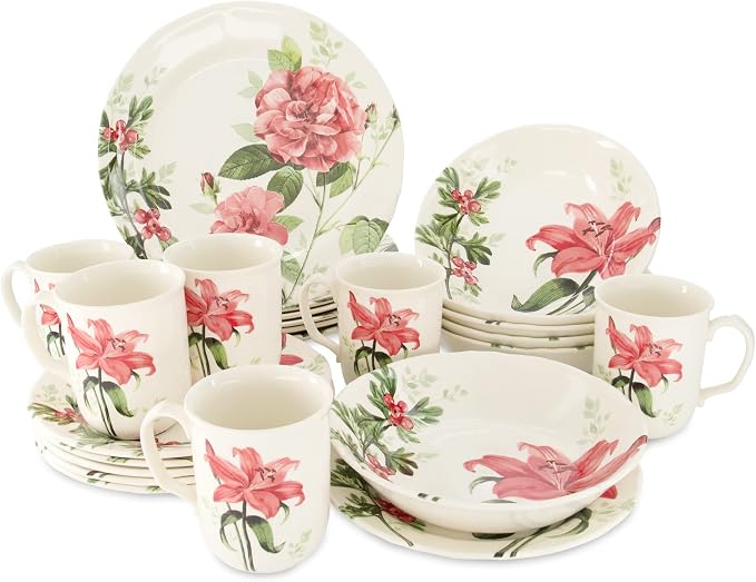 24-Piece Porcelain Dinnerware Set