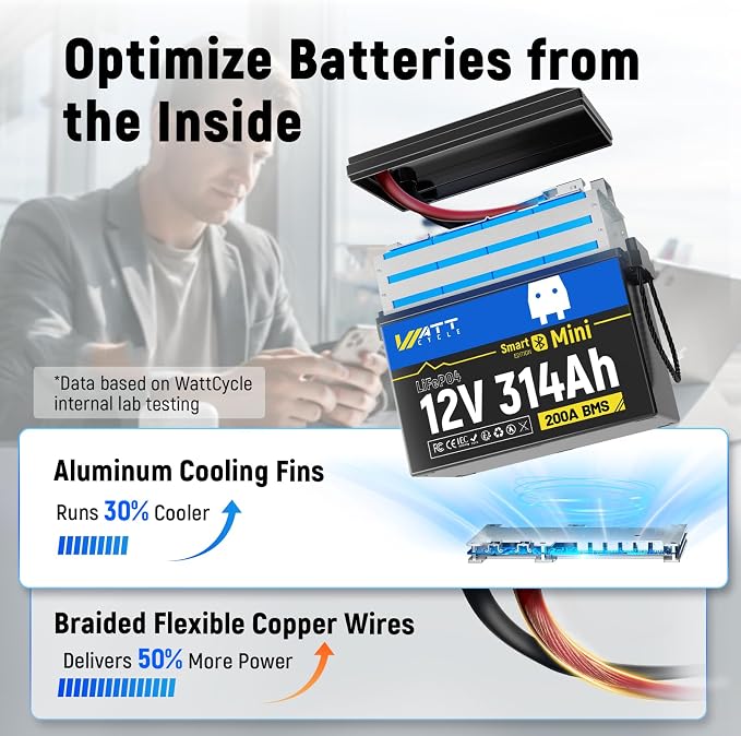 12V 314Ah Lithium LiFePO4 Battery Mini
