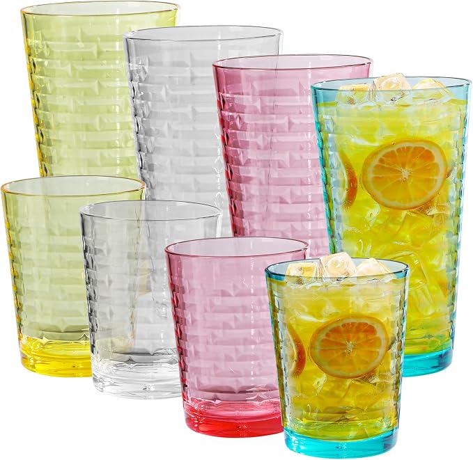 Acrylic Clear Highball Plastic Cups | Plastic Reusable Tumblers 16oz & 22oz |