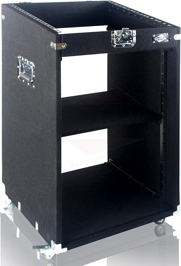 Griffin Rackmount Studio Mixer Flight Road Case – 25U Mount Space Amp Cabinet