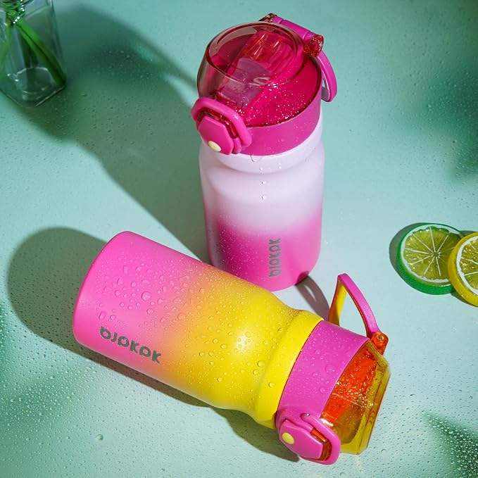 BJPKPK 14 oz Insulated Water Bottle, Stainless Steel Flask | Leak Proof Locking
