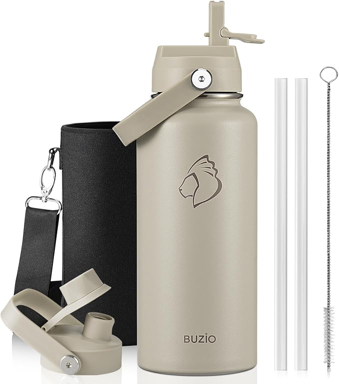 BUZIO Insulated Stainless Steel Water Bottle 32 oz