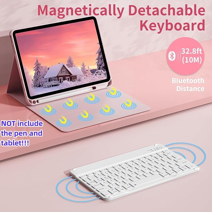 Keyboard Case for Galaxy Tab S10 Plus/S9 Plus/S9 FE Plus/S8 Plus/S7 Plus/S7 FE