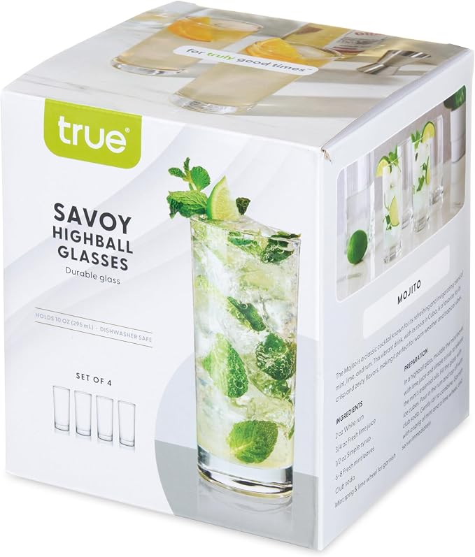 True Highball Glasses, Tall Glass Tumbler