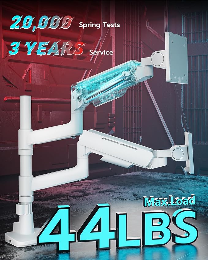 Vertical Dual Monitor Mount for 17-49 Inch Ultrawide Heavy Duty Curved Screen