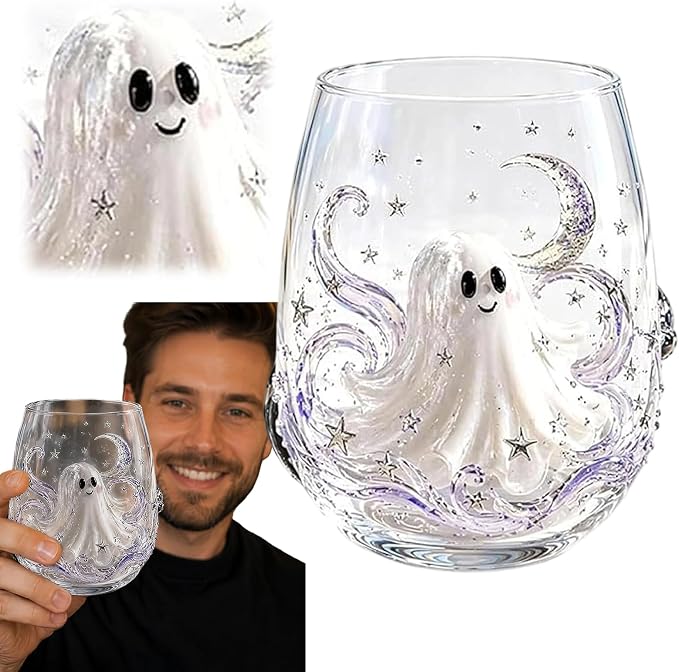 3D Halloween Artisan Glassware Collection, Halloween Artisan Glass Cups |