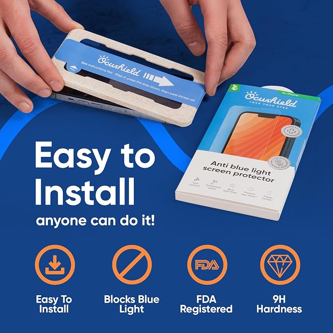 Ocushield Anti Blue Light Tempered Glass Screen Protector