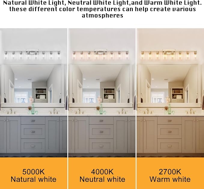 8 Light Bathroom Vanity Light
