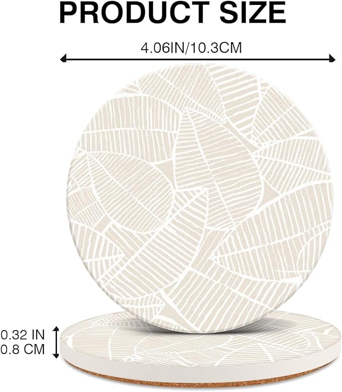 Ceramic Absorbent Table Coasters Set of 2