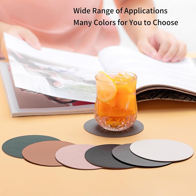 Faux Leather Drink Coasters