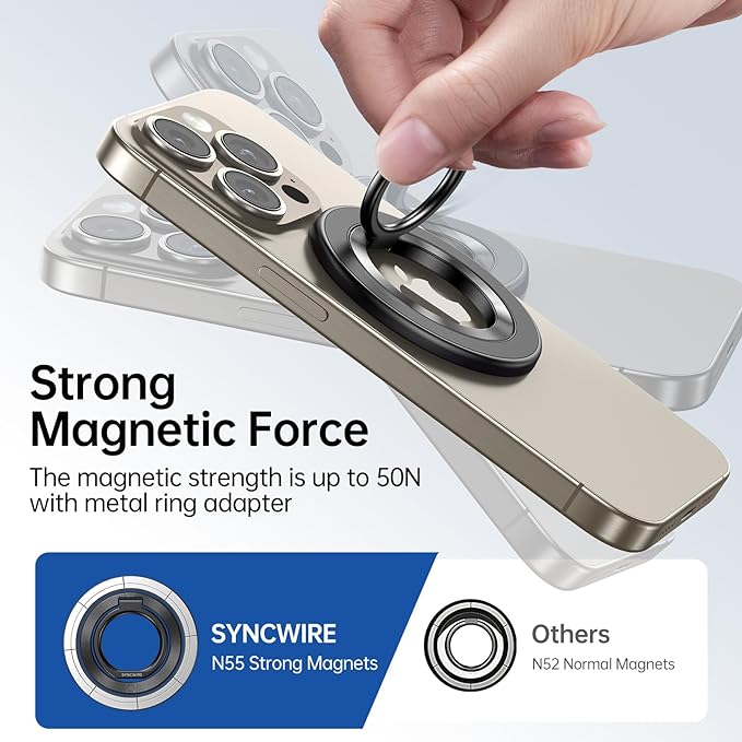 SYNCWIRE Upgraded Magnetic Phone Ring Holder