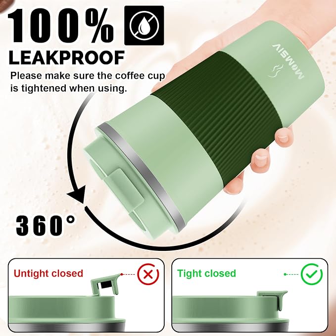 MOMSIV 17oz Travel Coffee Mug, Insulated Coffee Cup