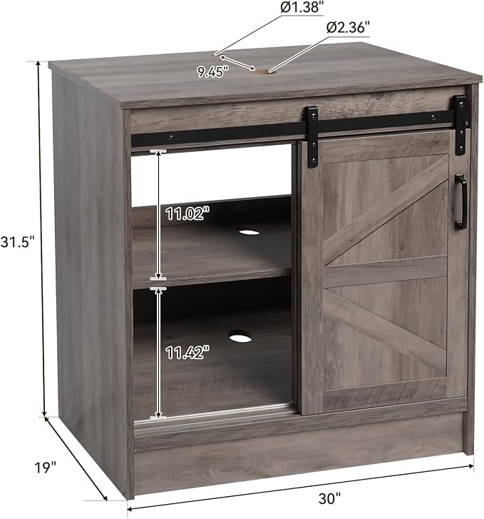 30" Barn Door Bathroom Vanity