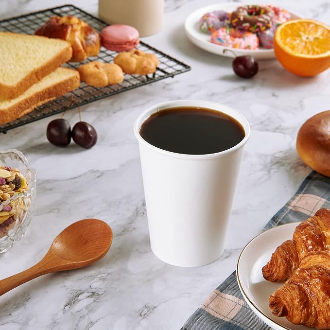 Vplus 500 Pack 12 OZ Paper Coffee Cups