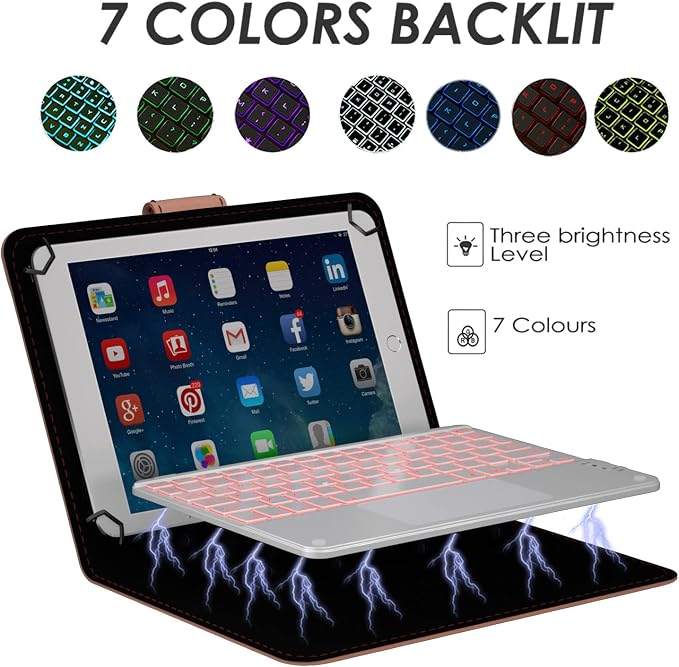 TouchPad Keyboard case for 9", 2-in-1 Bluetooth Wireless Keyboard